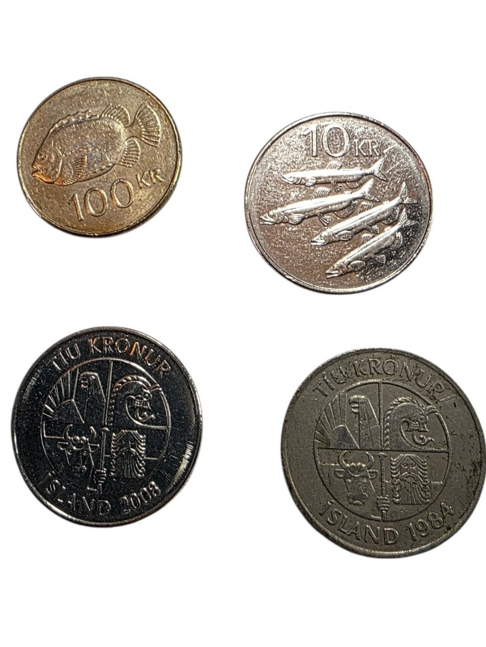 Icelandic Coin Set Of Four Kronur